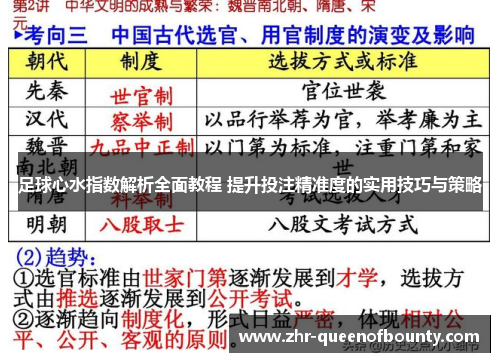 足球心水指数解析全面教程 提升投注精准度的实用技巧与策略